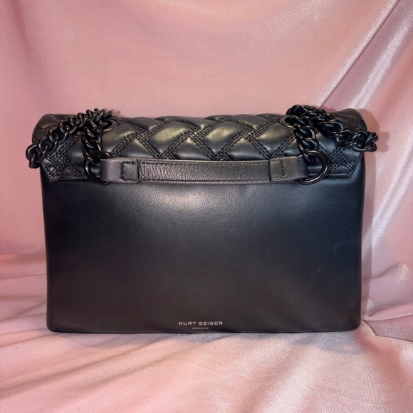 Kurt Geiger Black on Black London Kensington 17 Drench Leather Bag 🖤 - Picture 7 of 15